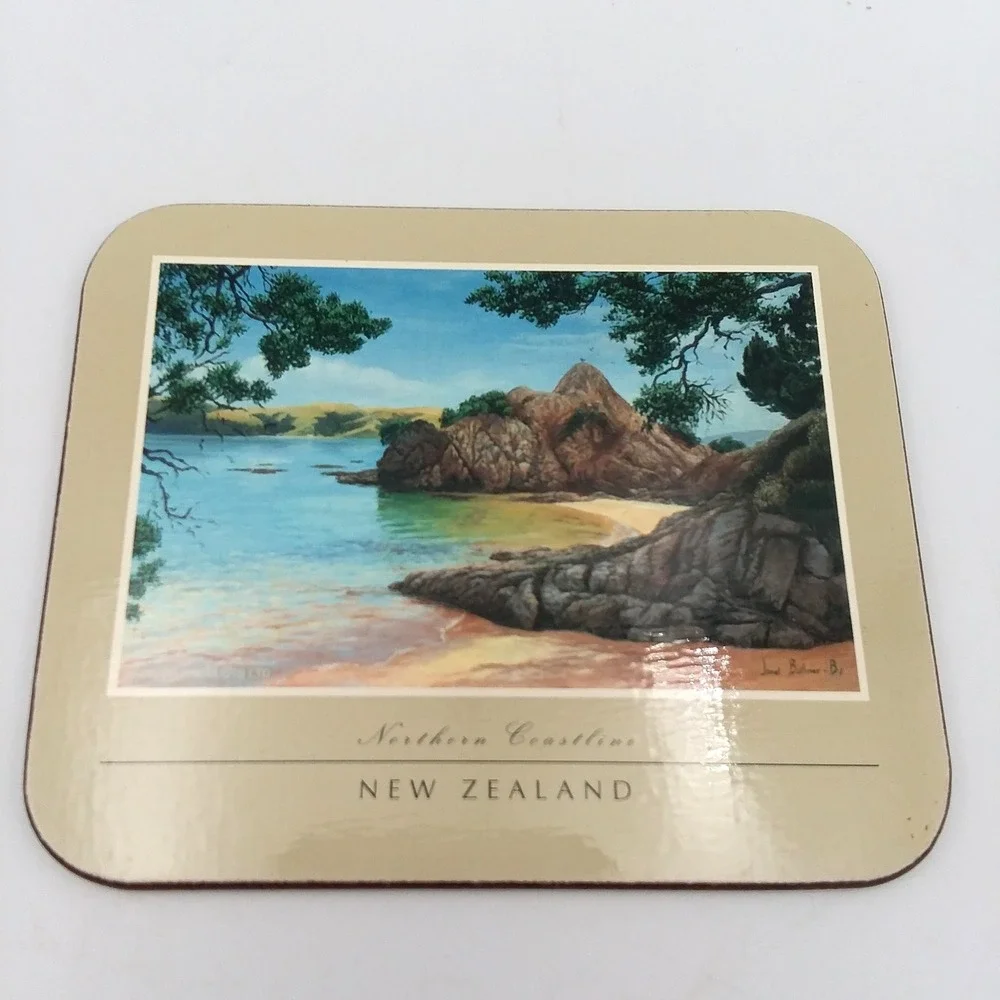Jason Coasters Northern Coastline‎ New Zealand Cork Back Drink Coasters Set of 6